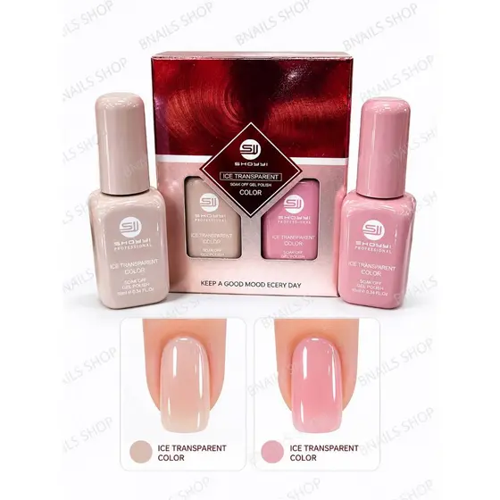 Esmalte Em Gel Fundo Realista Shoyyi Kit 2 Esmaltes Led/Uv