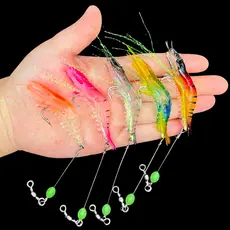 Isca artificial camarão com anzol Tucunaré Robalo Corvina