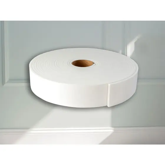 Fita EVA Autoadesiva Branco 5cm x 5 mm x 10 metros Ripado Decorativo