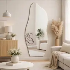 Espelho Orgânico 118X48 Acabamento Lapidado Moderno Form G