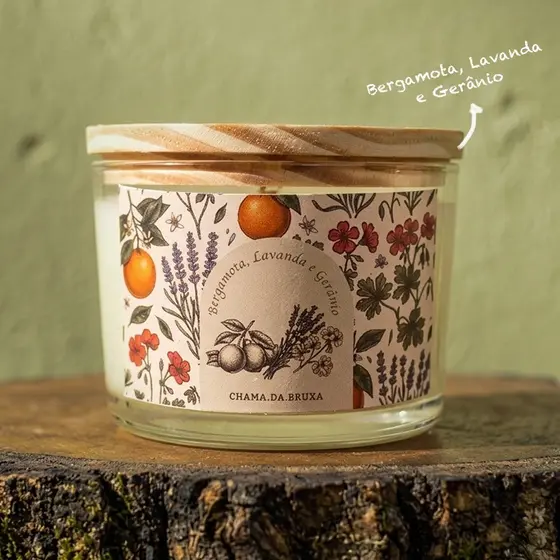Vela Aromática Premium 110g Cera de Coco Vela Perfumada Aroma Intenso Vários Aromas Para Presente