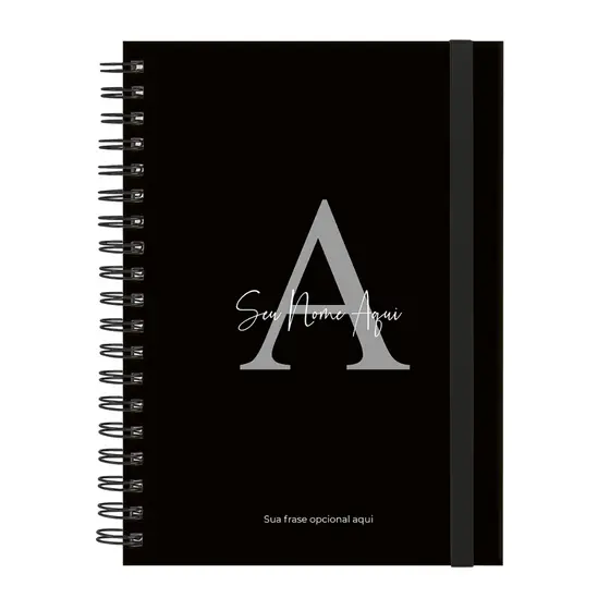 Caderno Personalizado Colegial Plus Moderna Letra Cores