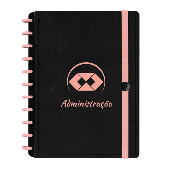 Caderno De Disco Inteligente Iscool Capa Dura 80 Folhas Profissões Rosê