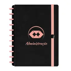 Caderno De Disco Inteligente Iscool Capa Dura 80 Folhas Profissões Rosê