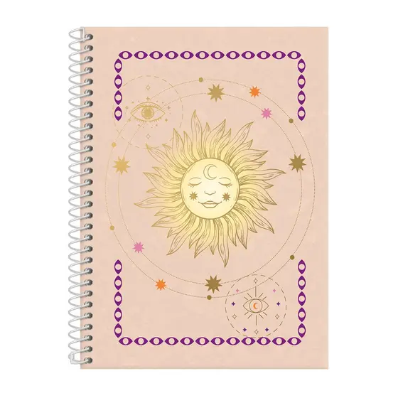Caderno Capa Dura Colegial Amuleto Sol