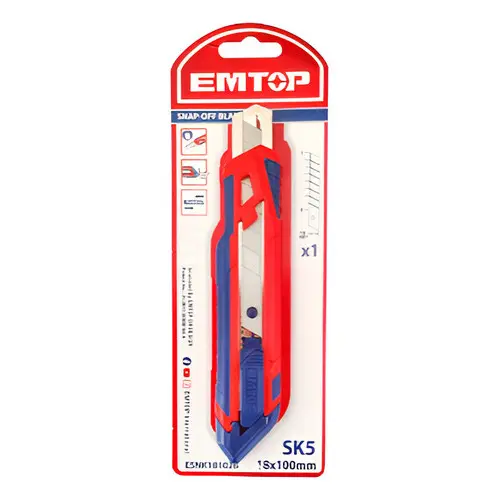 Estilete Emborrachado Retrátil 18m 100mm SK5 Emtop