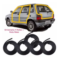Kit Borrachas De Vedação Uno Mille 2009 2010 2011 2012 2013