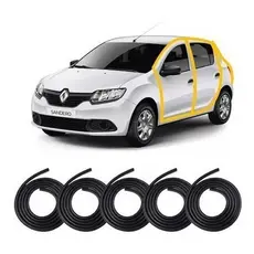 Borrachas Vedação Sandero 2012 2013 4 Portas + Porta Malas