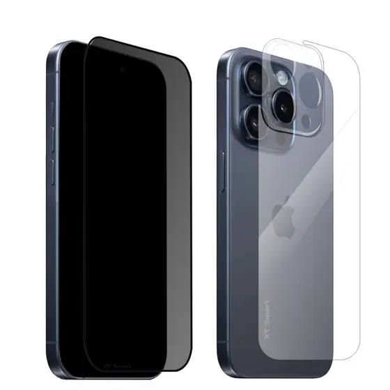 Película Privacidade Para IPhone 15 Pro | Película Traseira 9D | Película da Câmera 3D