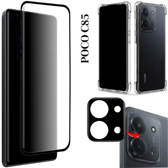 Película Para Xiaomi Poco C85 - Película da Câmera - Capinha Anti Impacto