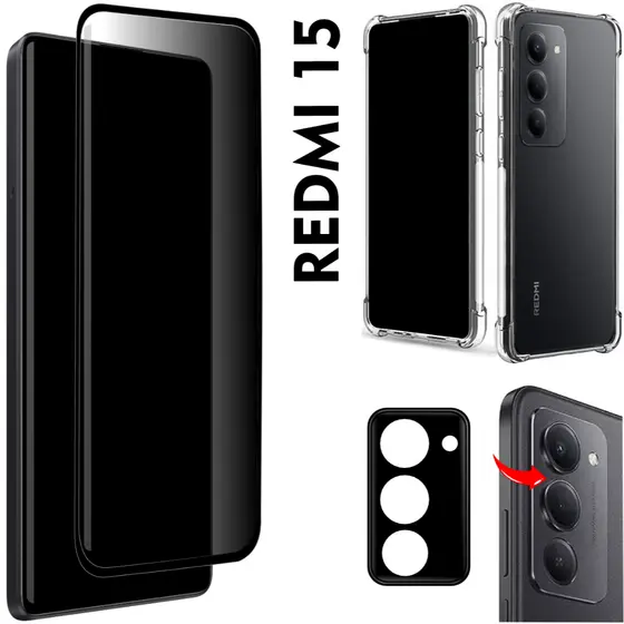 Película Privacidade Fosca Para Redmi 15 - Película da Câmera - Capinha Case Anti Shok