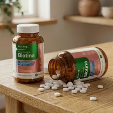 Kit 2x Biotina + Vitamina B1 + Vitamina B5 + Ácido Fólico 60 Comprimidos Nutrye