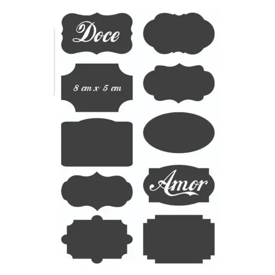 Etiquetas Vinil Lousa Chalkboard 110 un. Para Caneta Giz Chalk