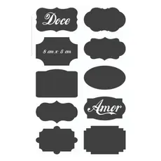 Etiquetas Vinil Lousa Chalkboard 110 un. Para Caneta Giz Chalk