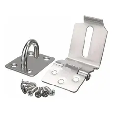 Trinco Para Porta Cadeado 90° Em Aço Inox Fecho Anti Roubo