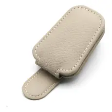 Suporte Porta Óculos  Clip em Couro PU Carro Veicular