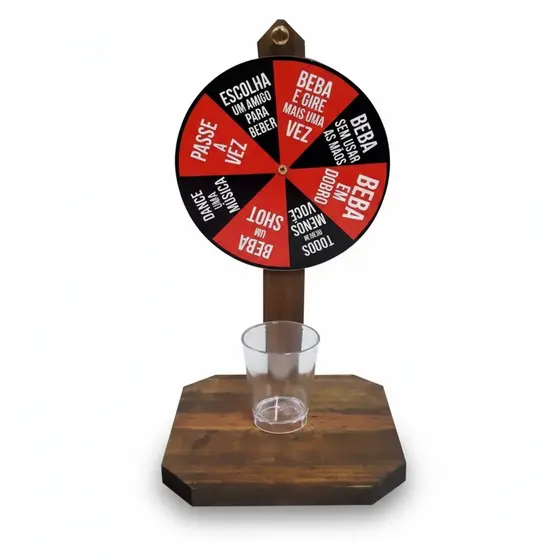 Roleta de Shot Jogo de Bebida Tequila Copo De Acrilico Incluso Diversao Amigos Adega Desafios
