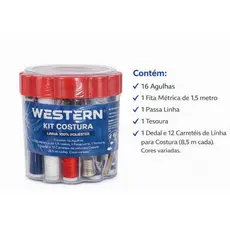 Kit de Costura Completo com Linhas, Agulhas, Tesoura, Dedal, Passa Linha e Portátil Viagem 32 itens