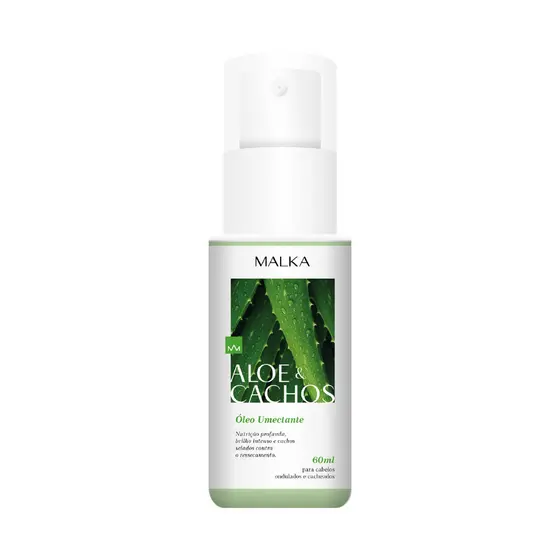 Óleo para Pontas Ressecadas Cabelo Cacheado Nutrição e Brilho Malka 60ml