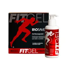 Pomada para dor muscular - Gel Muscular - BioSave - Gel Massageador - FitGel - 150ml - Display 6 unidades