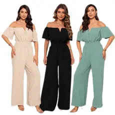 Macacão Feminino Longo Pantalona Ciganinha Acinturado