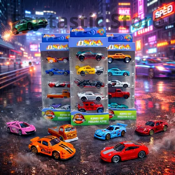 Kit com 4 Carrinhos de Ferro Colecionável Presente Infantil Perfeito