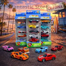 Kit Coleção 4 Carrinhos de Ferro Mini Carros Resistentes Coleção