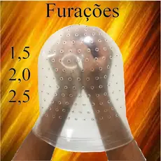 Touca de Cabelo para Reflexos Luzes e Mechas | Touca Furada Profissional Para Salão Cabeleireiro Barbeiro