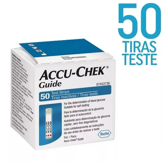 Tiras Medidor Glicemia Accu Check Guide 50 Unidades Promoção