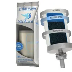 Vela Esterilizante Tripla Ação - Cerâmica Branca, Carvão Ativado e Prata Coloidal c/ Nano Tecnologia