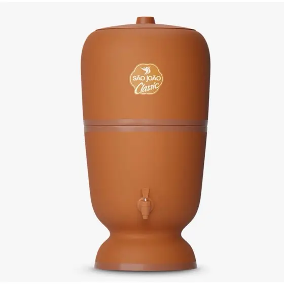 Filtro São João Classic 16L (sendo 8L em cima e 8L embaixo) acompanha 2 boias, 2 velas Tripla Ação, torneira e tampa