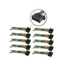 Kit 10 Chicote Rádio Pioneer Mvh-x168ui 1880ub Mixtrax Pioneer Novo 2250 2280 4250 5250 6250 7250