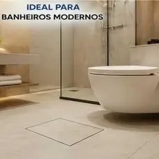 Kit 3 Ralos Oculto 10x10 cm Invisivel Sifonado inteligente Seca piso /porcelanato com tela