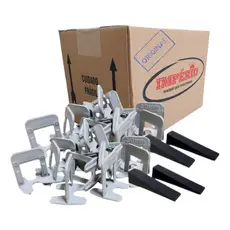 Kit 1000 Espaçador Nivelador + 120 Cunhas Slim Para Porcelanato 2mm