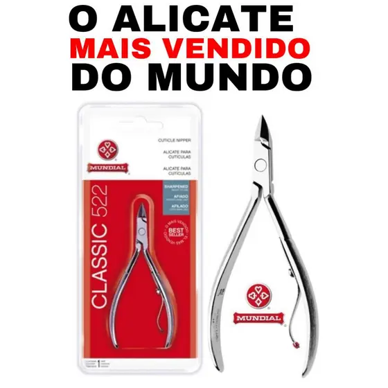 Alicate de Cutícula Mundial 522 afiado Original Lacrado
