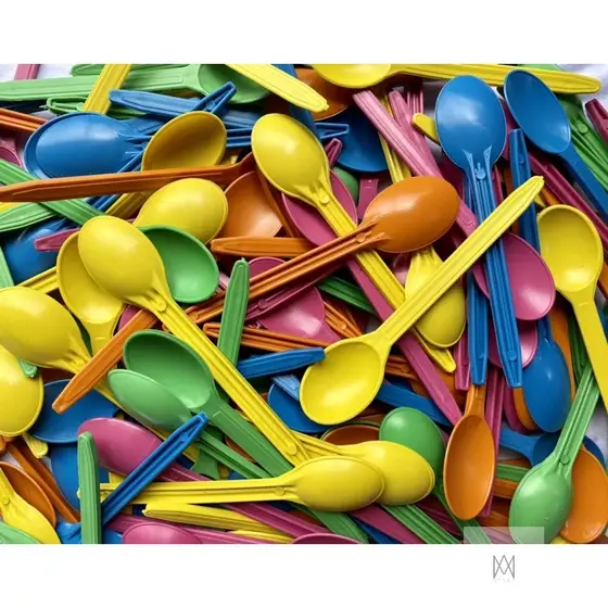 Colherzinha descartável 15 cm - Pc 1.000 un - SORTIDAS