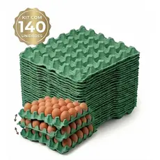 140 CARTELAS BANDEJAS PARA 30 OVOS NA COR VERDE
