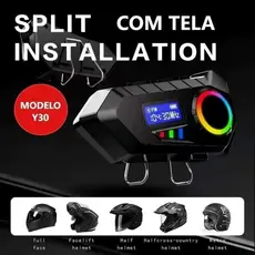 Fones de ouvido sem fio Y30 Bluetooth 5.4 com cancelamento de ruído para capacete de motocicleta anjgg
