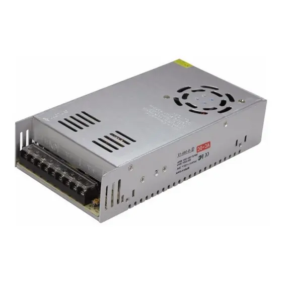 Fonte Chaveada 12V 50A 600W Bivolt Com Chave Seletora Para Som Automotivo CFTV LED Automação Alta Potência