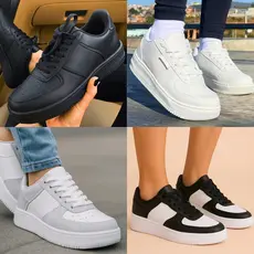 Tênis Casual Feminino Premium Branco Plataforma Academia Conforto Macio