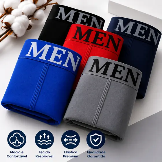 Kit 3 5 7 ou 10 Cuecas Boxer Masculinas Microfibra Premium Confortáveis Men