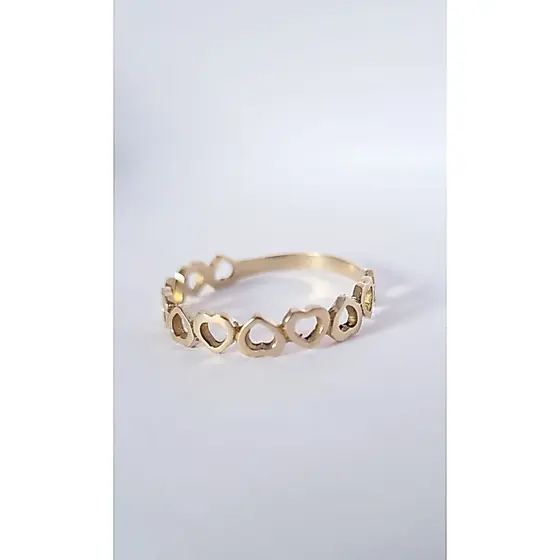 Anel teen corações feminino de moedas antigas cod:0125