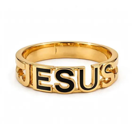 Anel jesus feminino de moeda antiga cod:0026