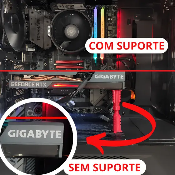 Suporte para placa de vídeo ajustável