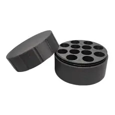 Case armazenamento pilha 12 AA ou 12 AAA - tampa com rosca