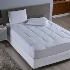 Pillow Top Casal Padrão Queen Protetor de Colchão com Elastico Extra Macio Box