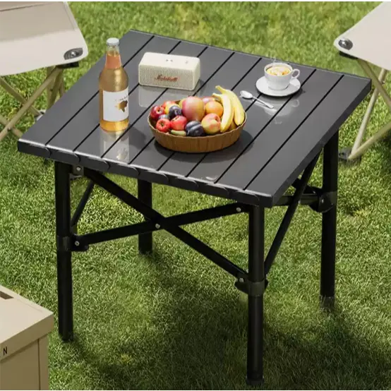 Mesa De Camping Casa Viagem Camping Praia Jardim Dobrável Leve Portátil Aço Inox Compacta Prática