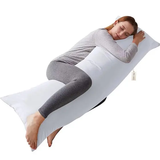 Xuxão Travesseiro de Corpo Antialérgico + Fronha Lavável Com Zíper - Refil + Capa