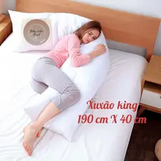 Xuxão Travesseiro de Corpo Antialérgico KING 1,90 X 0,40 + Fronha Lavável Com Zíper ---- Refil + Capa