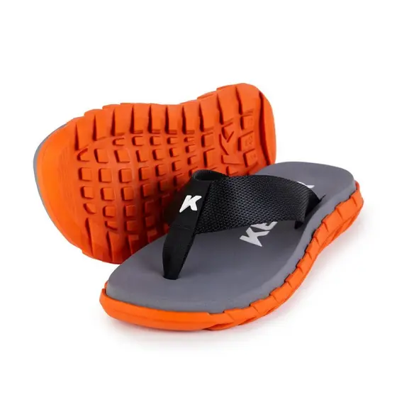 Sandália Chinelo Kenner Megah Masculino Original Cinza e Laranja DNQ02